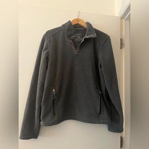 L.L. Bean Dark Gray Fleece Pullover